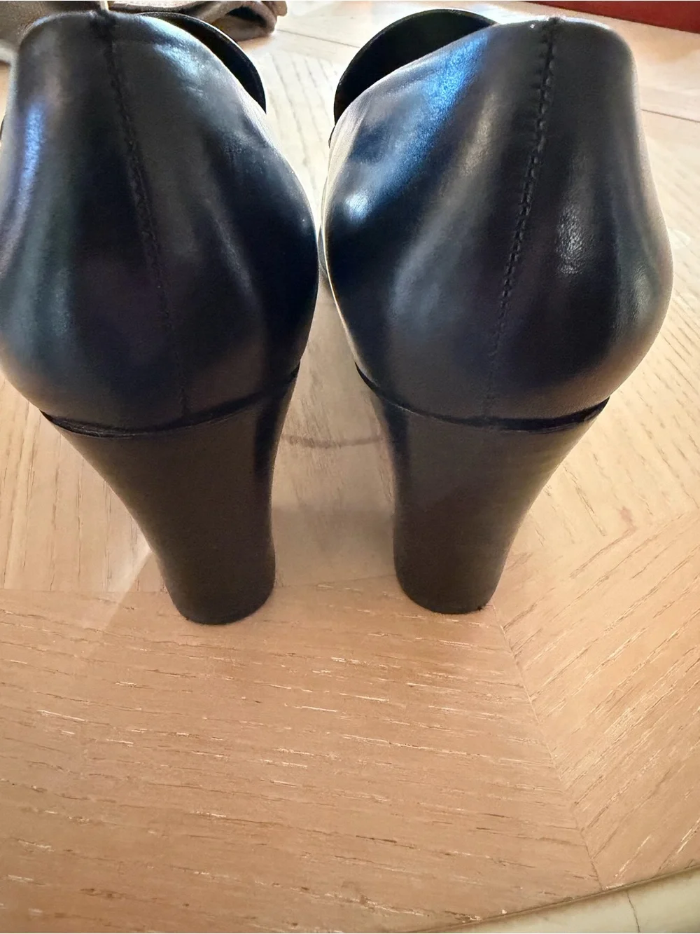 Franco Sarto Black Leather Classic Loafers